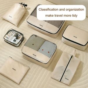 7-Piece <b>Foldable</b> Travel <b>Suitcase</b> Clothes Packing Organizer Luggage Storage Bag Set - Product Image 4