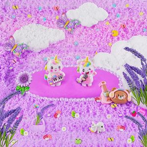Kit de Slime de Lavanda para Niños, Set de Slime Transparente con Dijes de Unicornio, Cuentas de Espuma y Purpurina, OEM, Regalo para Fiestas, Venta al por Mayor, DIY - Product Image 4