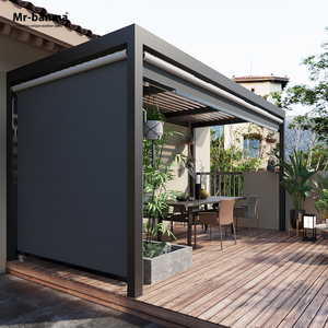 Di alta qualità di <span class=keywords><strong>grandi</strong></span> <span class=keywords><strong>dimensioni</strong></span> Zip tapparelle Pergola tetto Patio ombra Hard cablato elettrico avvolgibile per balcone Gazebo - Product Image 5