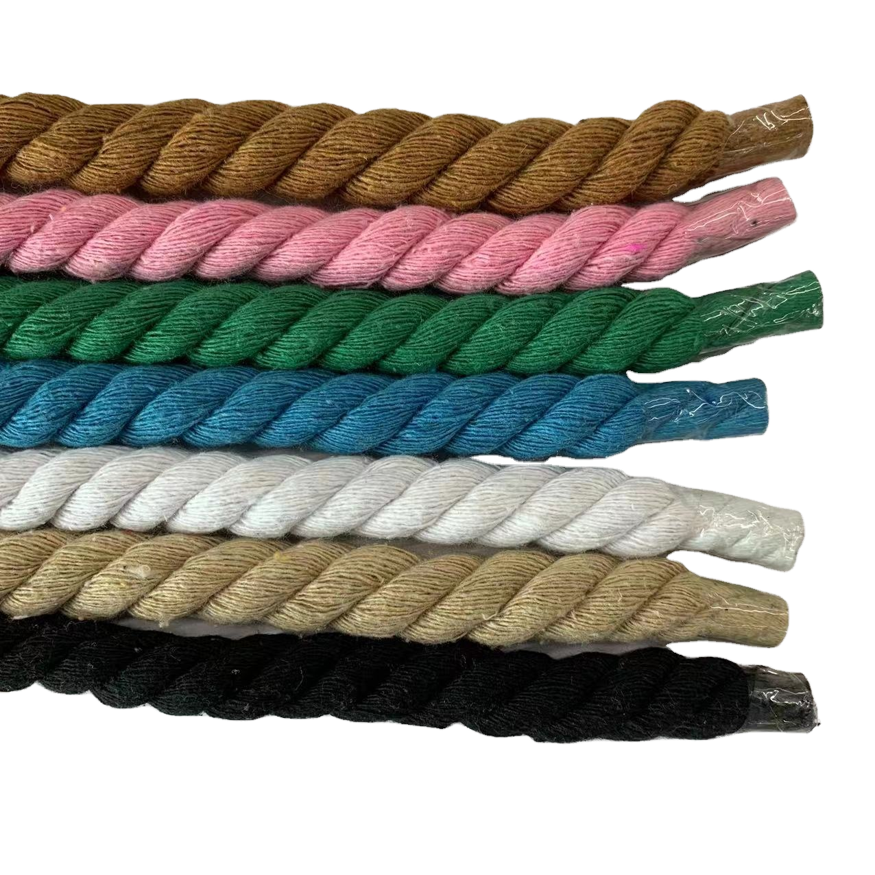 Yrunfeety Custom 12MM Big Shoelaces Twisted Cotton Rope Shoe Laces Thicker Cotton Hemp Braided Shoelaces for AF1 String Laces