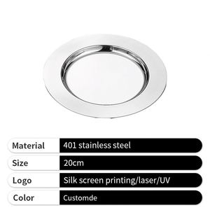 Assiette de table ronde de luxe en acier inoxydable poli pour événements, vente en gros - Product Image 4