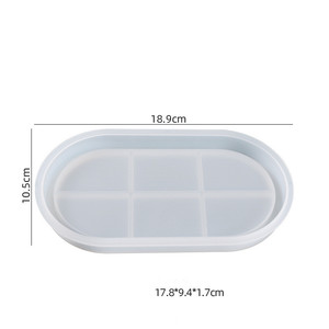 Khay Maker Thiết kế handmade DIY khay nhựa Khuôn Silicone hình bầu dục thủ công món ăn tấm khuôn đồ trang sức Epoxy nhựa đúc Coaster khuôn - Product Image 1