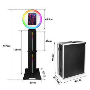 Nieuwe <span class=keywords><strong>iPad</strong></span> Fotohokje Kit met Flightcase 10.5 11 12.9 13 Inch <span class=keywords><strong>iPad</strong></span> Pro Fotohokje Zwart Selfie Kiosk Bruiloft Feest - Product Image 2