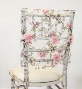 Dây buộc ghế hoa thêu ren organza đẹp, bán buôn, dùng cho đám cưới, khách sạn, tiệc ăn, trang trí Giáng sinh - Product Image 4