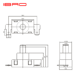 Ibao interruptor momentâneo de 2 pinos, interruptor de pressão para eletrodomésticos, com fechamento e botão interruptor - Product Image 3