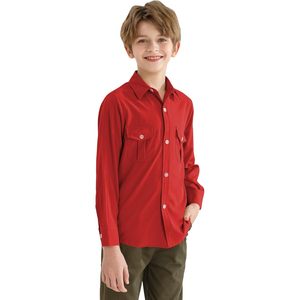 Chemise habillée à manches longues pour garçons Qbk, en coton Oxford, avec poches poitrine, de 9 mois à 16 ans - Product Image 2