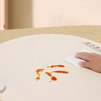 Nouveau Tapis Chauffant Rond Extra-Large en Silicone Souple Pliable, Placemat Chauffant Résistant à l'Huile et Imperméable, Tapis d'Isolation Intelligente pour Repas