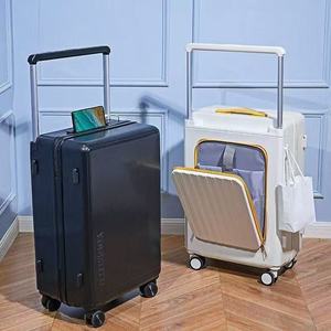 <span class=keywords><strong>Valigia</strong></span> Trolley di <span class=keywords><strong>Grande</strong></span> Capacità con Apertura Posteriore, Multifunzionale con Portabicchiere e Porta USB Tipo-C - Product Image 4