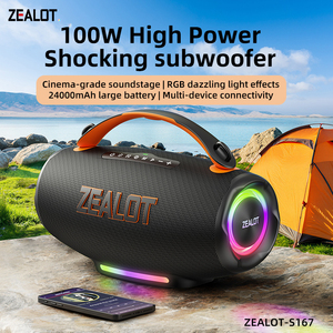 S167 100W Portable Wireless <b>Speaker</b> with Deep Long Playtime Waterproof for Outdoor Indoor, Supports AUX/TF Card/<b>USB</b> - Product Image 2