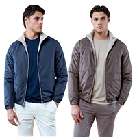 Veste coupe-vent personnalisée Gingtto, rembourrée pour l'hiver, réversible, pour hommes, vestes matelassées double face