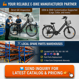 จักรยานไฟฟ้า City Bike ขนาด 27.5 นิ้ว มอเตอร์ไร้แปรงถ่าน 250W เกียร์ 7 สปีด โครงอะลูมิเนียม ระบบกันสะเทือนคู่ แบตเตอรี่ลิเธียม จักรยานไฟฟ้าสำหรับผู้หญิง - Product Image 6