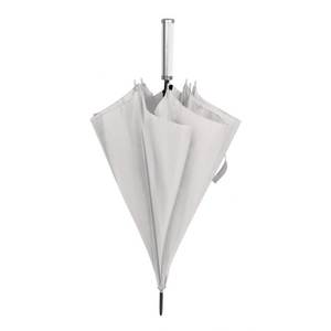 Parasol de plage en polyester blanc avec poignée en PVC, diamètre 103 mm - Product Image 2