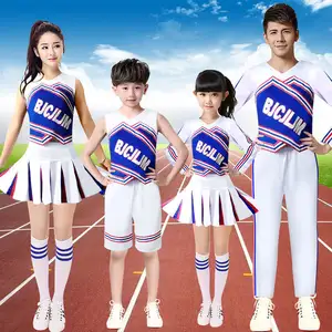 Dames Custom Cheerleader Kostuum School Girl Outfits Fancy Dress Cheer Leader Uniform Mini Plooirok Cheerleader Kostuum Se