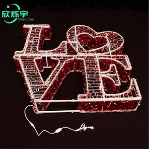 Luci a Led personalizzabili per esterni modello amore impermeabile fatta da fabbrica di luci a motivo natalizio - Product Image 5