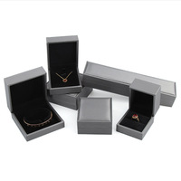 Boîte à bijoux personnalisée en cuir PU brossé, boîte à bijoux pour bague, collier, pendentif, bracelet, emballage de bijoux