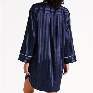 Beefey Wholesale <strong>Casual</strong> Knitted Lyocell Women's Sleep Dress Custom Size Pajamas Long Sleeves Breathable <strong>Home</strong> <strong>Wear</strong> Sleepwear - Product Image 4