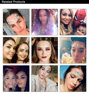 Beauté soins personnels cosmétiques maquillage bien-être et charmant autocollant en cristal strass autocollants avec des prix bon marché - Product Image 6