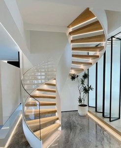 <span class=keywords><strong>Scala</strong></span> a Chiocciola Interna di Alta Gamma dello Zhejiang con Ringhiera in Vetro e Installazione Inclusa - Product Image 3