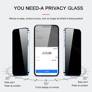 Protecteur d'écran Anti-espion pour <span class=keywords><strong>iPhone</strong></span>, Film Anti-espion, pour 6, 7, 8 Plus, SE, 11, <span class=keywords><strong>12</strong></span>, 13 Pro, XS, Max - Product Image 2