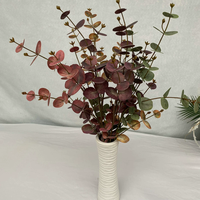 Vente Flash PPS : Feuille d'Eucalyptus Artificielle Faite à la Main, Plante Verte Unique pour Décoration de Centre de Table Mariage et Maison