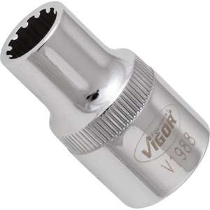 VIGOR - V1998 <b>Socket</b> with multi-purpose profile 1/2'' - EAN 4047728019989 HAND <b>SOCKETS</b> 1/2" - Product Image 1