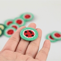 Matériaux pour accessoires capillaires : broderie tricotée, décorations fruitées, tissus patchwork, patchs de réparation pour vêtements, appliques