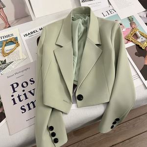 <span class=keywords><strong>Blazer</strong></span> Elegante Coreano para <span class=keywords><strong>Mujer</strong></span> de Oficina, Chaquetas y Abrigos Casuales a la Moda, Chaquetas Cortas de Un Solo Botón para <span class=keywords><strong>Mujer</strong></span>, Nueva Tendencia - Product Image 3