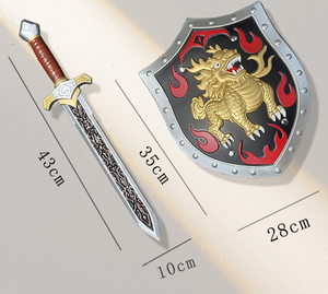 23,62'' PU Schuim Cartoon Kirin Zwaard en Schild Set Cosplay Speelgoed Lichtgewicht Kinderszwaard Elite Merk Leeftijden 2-14 - Product Image 3
