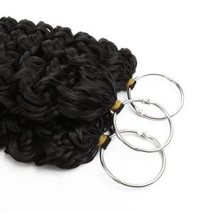 Estensioni <span class=keywords><strong>di</strong></span> Capelli Umani Remy con Filo Invisibile Pre-annodato, Ondulati e Ricci, per Lavorazione all'Uncinetto - Product Image 3