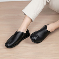 Mocassins pour hommes en cuir véritable, antidérapants, confortables, décontractés, pour l'extérieur, pour le travail, à enfiler, toutes saisons