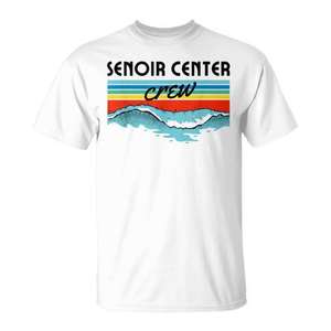 Camiseta Senior Center Crew Ocean con diseño retro, unisex, talla para adultos - Product Image 1