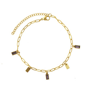 Fashion Charm Bracelet Gold Geometric Lock Pendant Titanium Steel Jewelry Gift For Women - Product Image 5