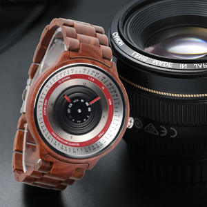 <span class=keywords><strong>Novità</strong></span> Design Quality Luxury Branded Logo Men Rainbow Colorful Quartz <span class=keywords><strong>orologi</strong></span> da polso orologio unico in legno di bambù - Product Image 5