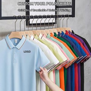 เสื้อโปโลผ้าคอตตอนผสมโพลีเอสเตอร์ปักลายได้ตามสั่ง คอเสื้อตัดกัน แห้งเร็ว ระบายอากาศดี สำหรับเด็กและผู้ใหญ่ - Product Image 2