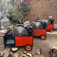 Scie à bois électrique mobile sur roues pour bois de chauffage, bûches et bois scié