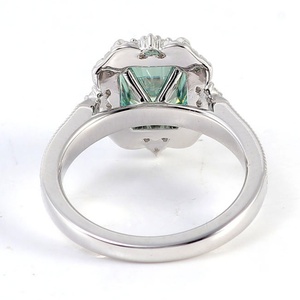 Vente en gros de bagues en or blanc 10 carats de conception originale et délicate, testées au diamant, avec diamants moissanite, serties de diamants, pour femmes, bijoux - Product Image 4