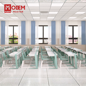 كرسي مدرسي MINYI BLITZ حديث مع مكتب للطلاب، مجموعة مكتب وكرسي مدرسي، كرسي بلاستيكي قابل للتكديس، أثاث فصول دراسية - Product Image 1