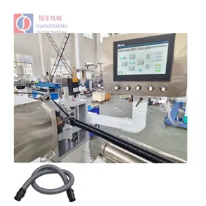 Plastik ekstruder PVC EVA PE PP LDPE elektrikli süpürge boru hortum tüp üretim sıkma hattı yapma makinesi