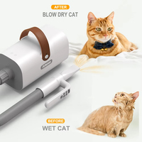Kit de nettoyage pour animaux de compagnie tout-en-un 7 en 1, aspirateur professionnel à faible bruit pour éliminer les poils