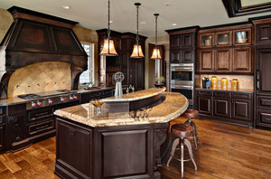 Luxury Custom Carved Natural Wooden <strong>Kitchen</strong> <strong>Cupboard</strong> Wood Storage Set Solid Wood <strong>Kitchen</strong> Cabinets - Product Image 3