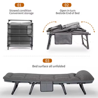 Lit pliant, chaise inclinable de plage, lit simple, lit simple multifonctionnel, chaise inclinable, vente en gros d'usine