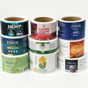 Etiquetas Adhesivas en Rollo Impresas Personalizadas al por Mayor, Etiquetas de Vinilo Resistentes al Agua, Etiquetas de Embalaje con Logotipo de Marca de Tamaño Personalizado - Product Image 1