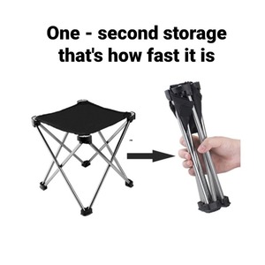 เก้าอี้พับอลูมิเนียมอัลลอยด์น้ำหนักเบาพิเศษ ผ้า Oxford พกพาสะดวก หนาพิเศษ ขนาดเล็ก เหมาะสำหรับตั้งแคมป์ ตกปลา และใช้ในโรงเรียน - Product Image 3