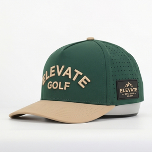 Cappellini da Baseball Tagliati al Laser con Ricamo 3D, MOQ Minimo 25 Pezzi, Cappello Perforato Regolabile con Ricamo Piatto per Uomo - Product Image 1