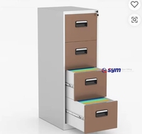 Armoire de classement latérale professionnelle en acier pour dossiers de plusieurs tailles, armoire d'archives de bureau en métal avec jeu de clés maîtresses