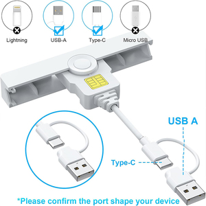 Portable Smart Card <strong>Reader</strong> with USB a and <strong>C</strong> Interface External Installation OTG Feature Supports ISO7816 Cards ROHS Certified - Product Image 2