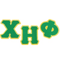 Personnalisé CHI ETA PHI 1932 Fraternité Chenille Lettre Grecque chenille Broderie patch pour vêtements