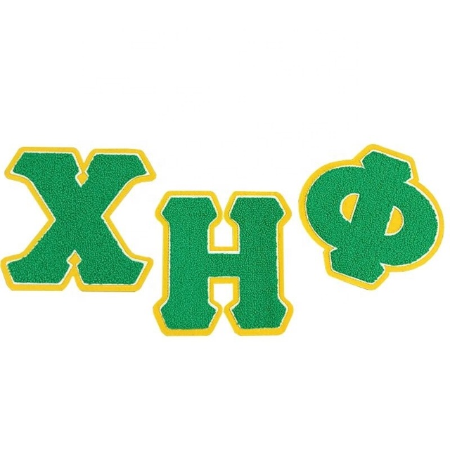 Custom CHI ETA PHI 1932 Fraternity Chenille Greek Letter Chenille Embroidery Patch for Clothing