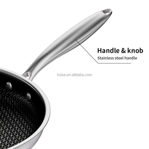 304 Multi-ply Stainless Steel Honeycomb 28cm 30cm 32cm <strong>Fry</strong> <strong>Pan</strong> Kitchen Three-layer Steel Cooking <strong>Fry</strong> <strong>Pan</strong> - Product Image 3