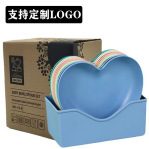 Juego de platos para servir en forma de corazón, 6 piezas, vajilla duradera multicolor para frutas, aperitivos, regalo para fiestas - Product Image 5